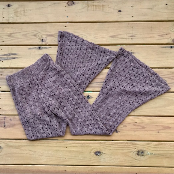 Taupe Crochet Pants - Picture 1 of 3